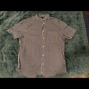 Black and White Stripe Button up size large